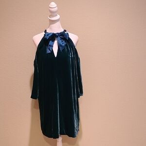 Trina Turk Teal Velvet Dress Size 10